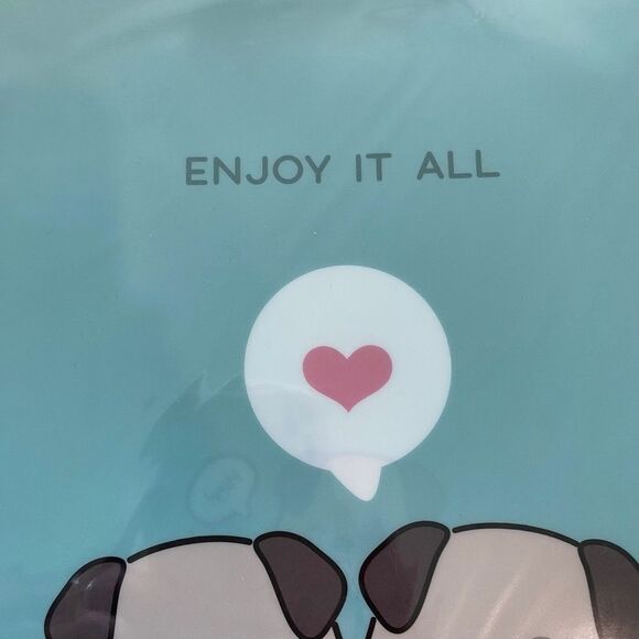 Cute Enjoy This Sweet Moment Animal Print Protective Folder. Sealed on 2 Sides. - Picture 3 of 11